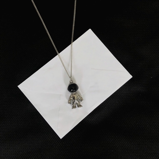 Dây chuyền bằng hợp kim nhôm đính mặt hình phi hành gia/ cún phong cách Hàn Quốc tuỳ chọn