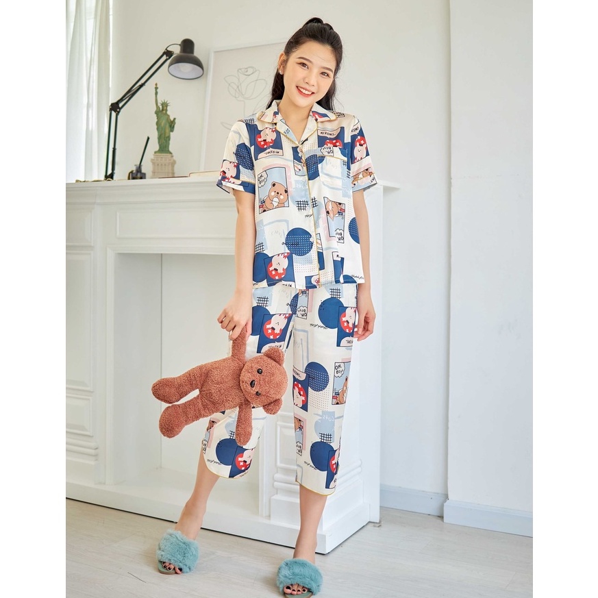 VIBES Bộ Pijama Lửng Mặc Nhà Oh Capri Py Set