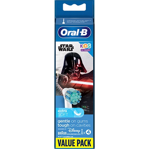 Đầu bàn chải thay thế bàn chải điện trẻ em Oral-B Disney Star Wars Extra Soft - Dễ dàng thay thế vào bàn chải điện