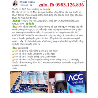 Siro ho long đờm ACC Kindersaft 100ml
