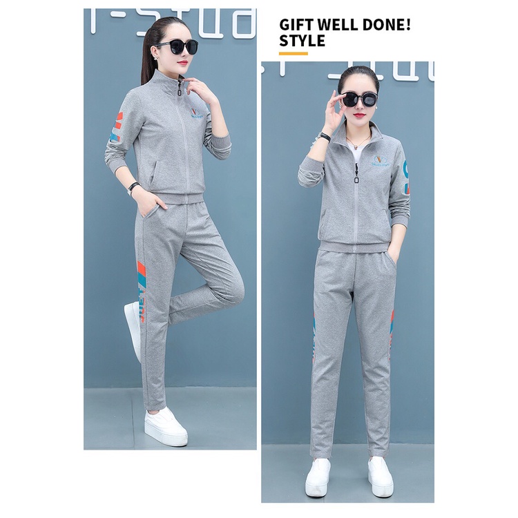 Đồ bộ thể thao nữ thu đông dài tay cao cấp chất umi LENCY STORE mã BDV04