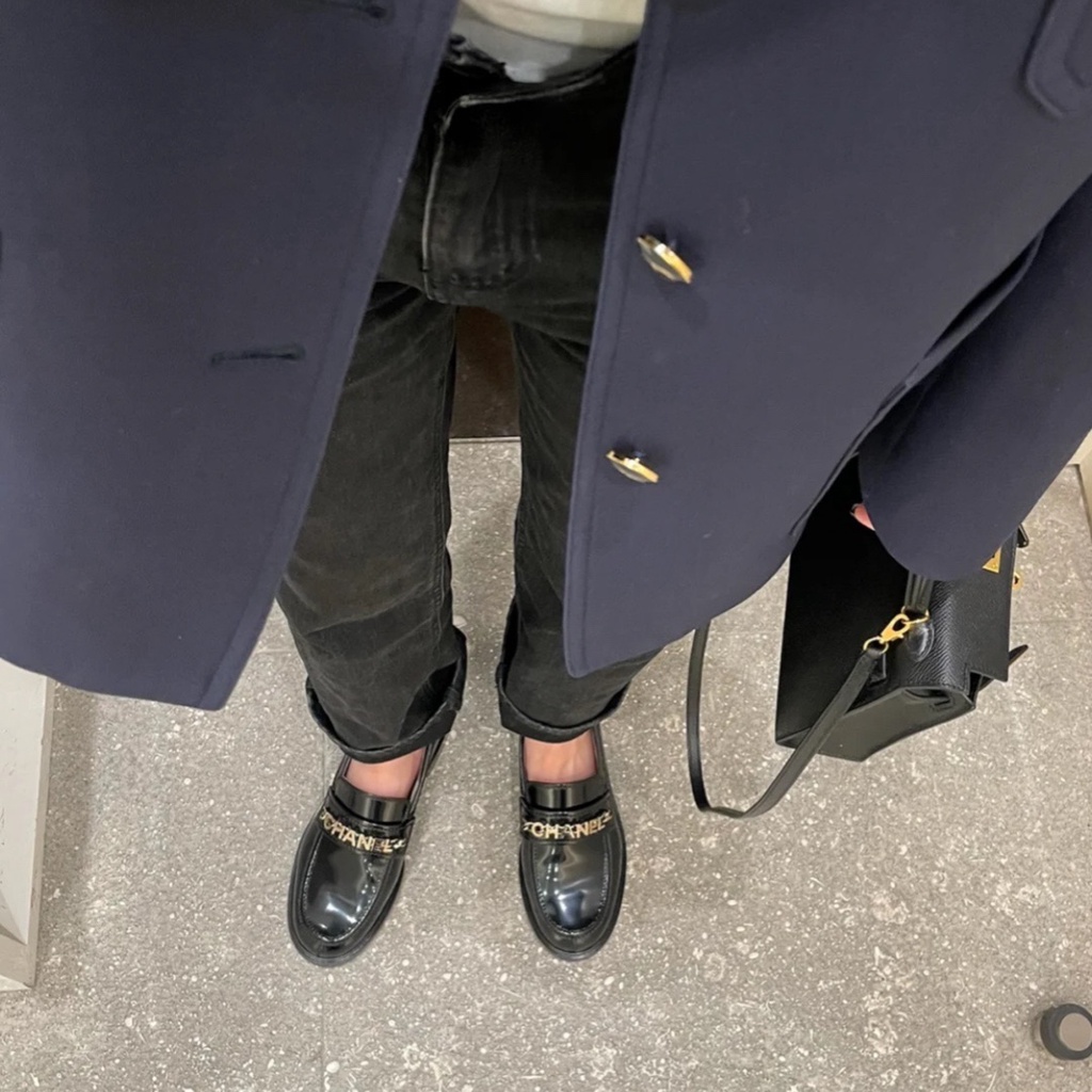 Mới Giày Lười Da Màu Vàng Nguyên Chất Không Có Hộp Cho Nữ