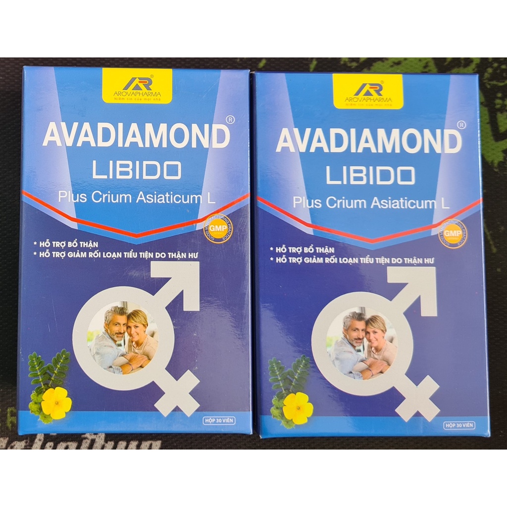 Viên uống giảm tiểu đêm Avadiamond Libido (Hộp 30 viên) - Hỗ trợ bổ thận, hỗ trợ giảm rối loạn tiểu tiện do thận hư.