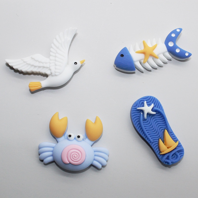 Phụ Kiện Hình Cua Biển Hoạt Hình Bằng Nhựa Resin Dùng Trang Trí DIY