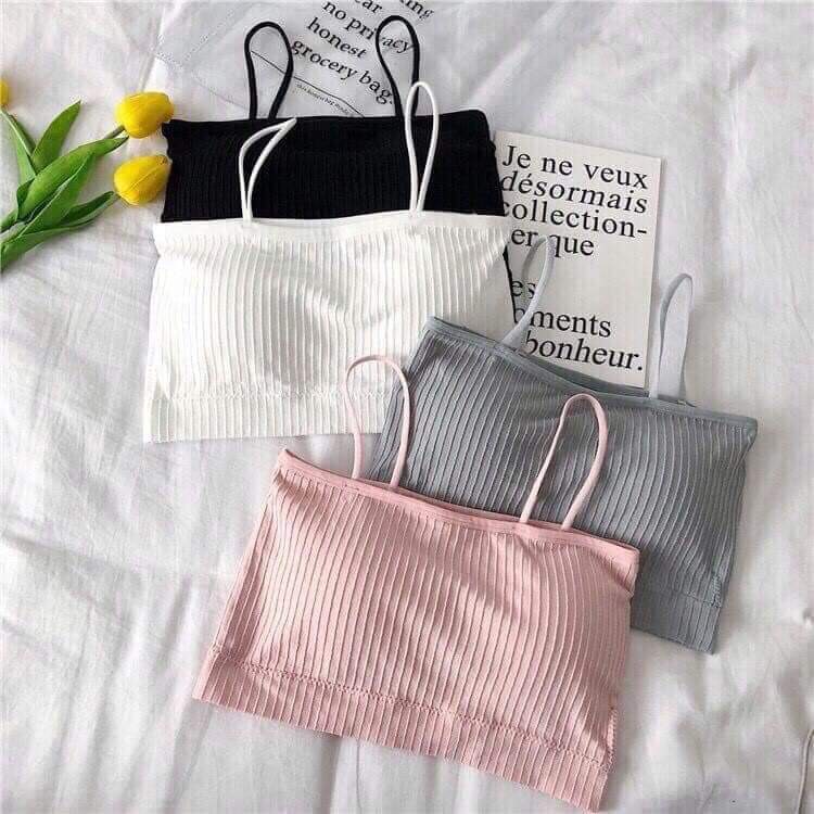 Áo bra quây gân tăm 2 dây co giãn 4 chiều