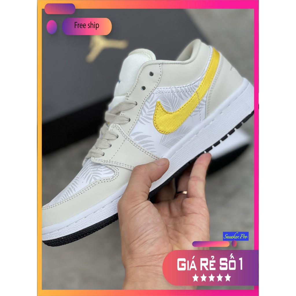 (FULL BOX + QUÀ TẶNG) Giày thể thao AIR Jordan 1 Low Palm Tree " Light Orewood Brown" siêu đẹp dành cho nam và nữ | BigBuy360 - bigbuy360.vn