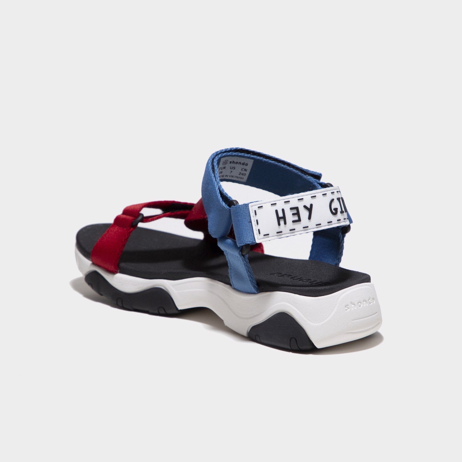 [Ảnh thật] Sandals Girly đế trắng quai đỏ phối xanh cender GIM0062