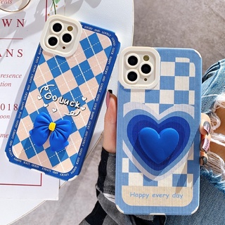 Ốp Lưng Da Sọc Nổi Iphone/samsung/oppo/vivo Bảo Vệ Camera - Hình Nổi Good Luck
