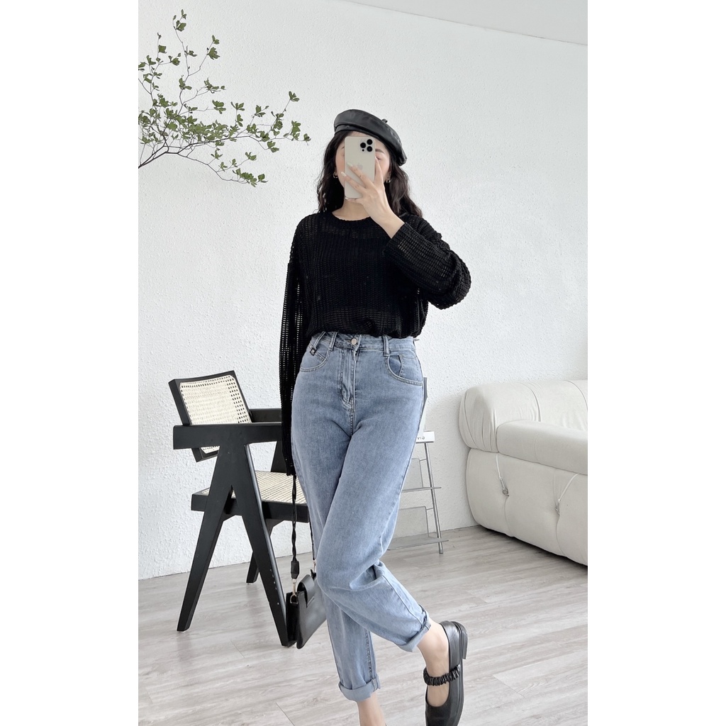 QUẦN BÒ TRƠN BAGGY XANH NHẠT 8007