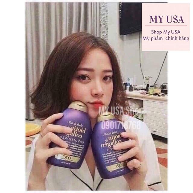 Dầu gội xả Biotin ❤️ Dầu Gội Xả Ogx Biotin &amp; Collagen Shampoo 385ml