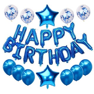 Set 25 Bong Bóng 16 inch In Chữ Happy Birthday Xinh Xắn Dùng Để Trang Trí Tiệc Sinh Nhật Dành Cho Các Bé