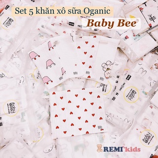 Set 5 khăn xô sữa Baby Bee