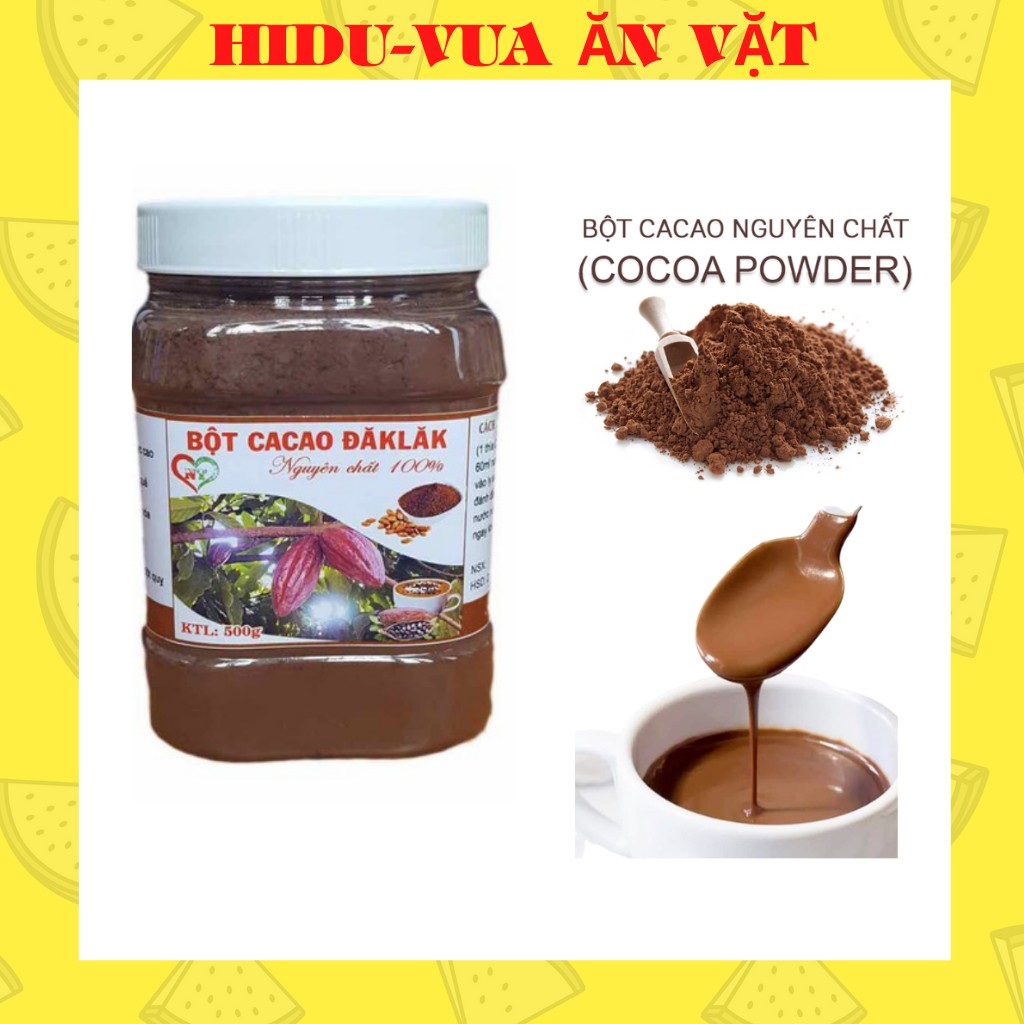 Bột CaCao nguyên chất 500gr không đường