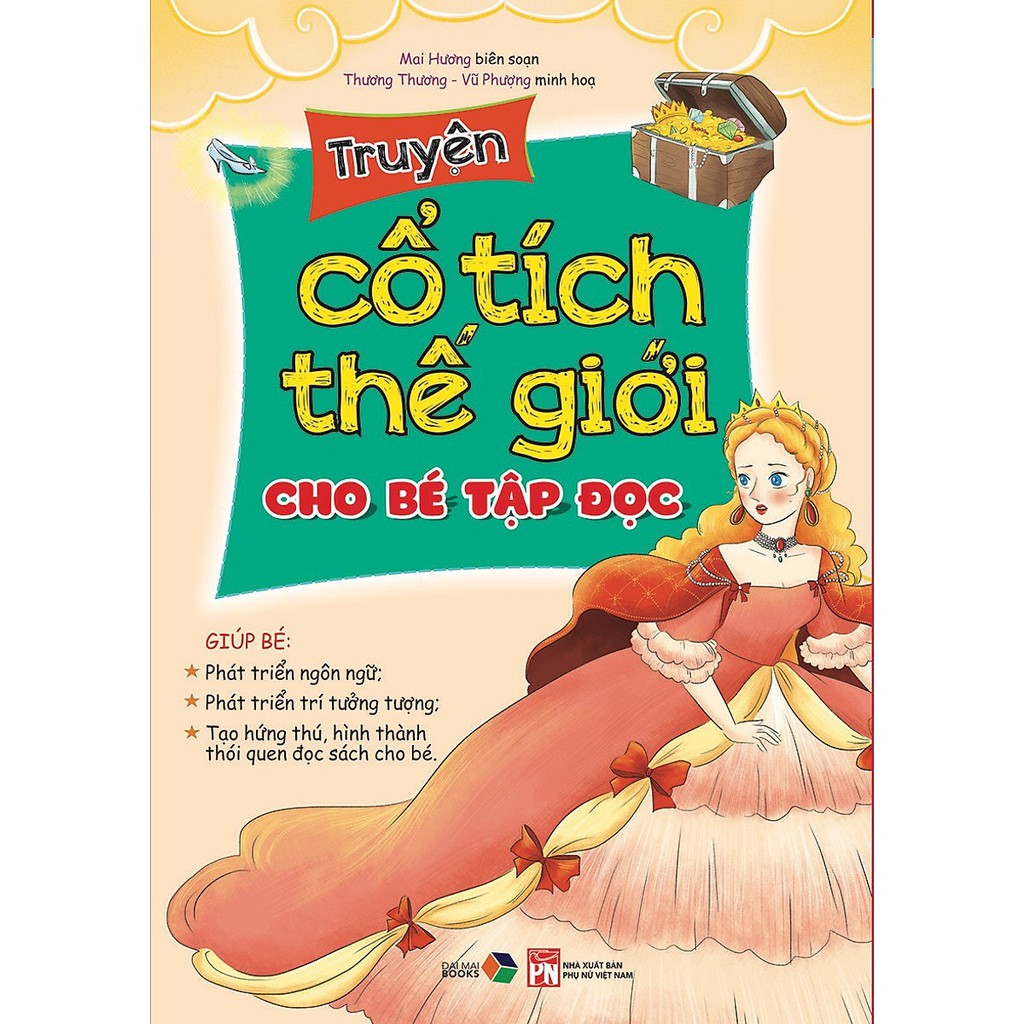 Sách - Combo 2 Cuốn Truyện cổ tích Thế Giới cho bé tập đọc + Truyện cổ tích Việt Nam cho bé tập đọc