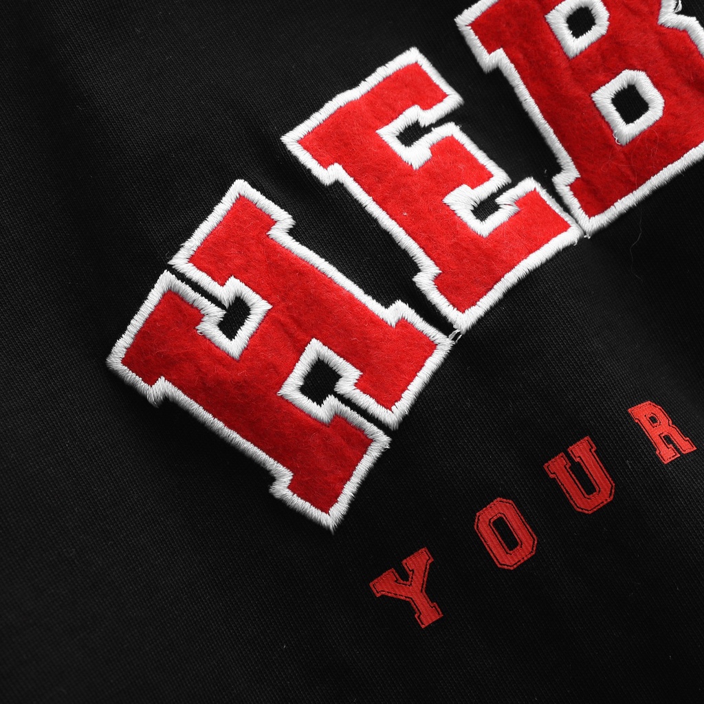 Áo thun nam HEBOZ YF 2 màu, form slimfit chất cotton 2 chiều cao cấp có thêu chữ mặt trước - 00001106