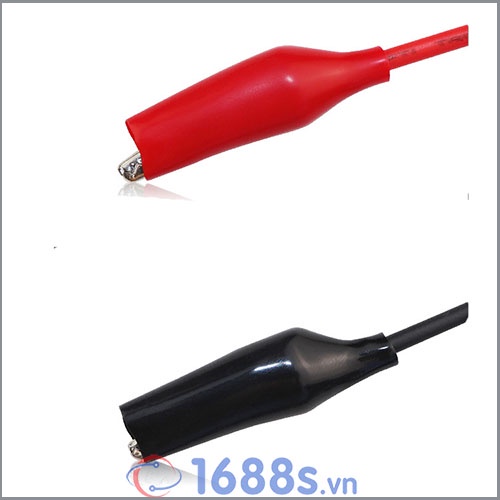 Dây Điện Kẹp Cá Sấu dài 1m (1 cặp dây đỏ &amp; đen) - 1688s.vn