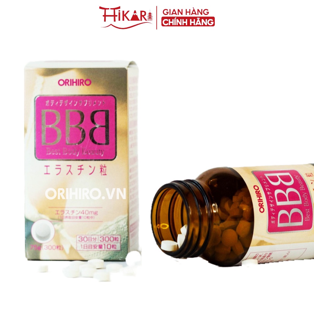 Viên uống BBB Best Beauty Body Orihiro tăng kích thước và săn chắc ngực, 300 viên/hộp