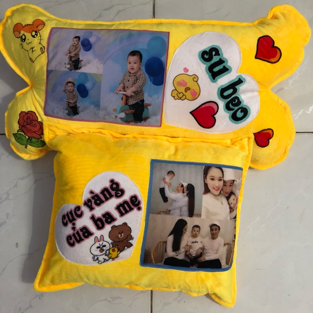 Gối ôm và gối nằm cho bé ( bộ 2 gối).