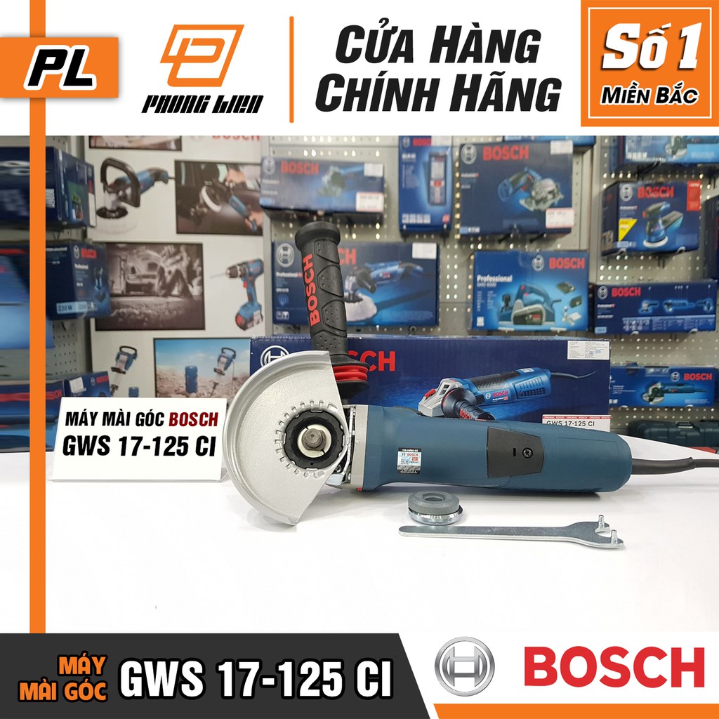 Máy Mài Góc Bosch GWS 17-125 CI (125MM-1700W) - Công Nghệ Giảm Rung - Hàng Chính Hãng