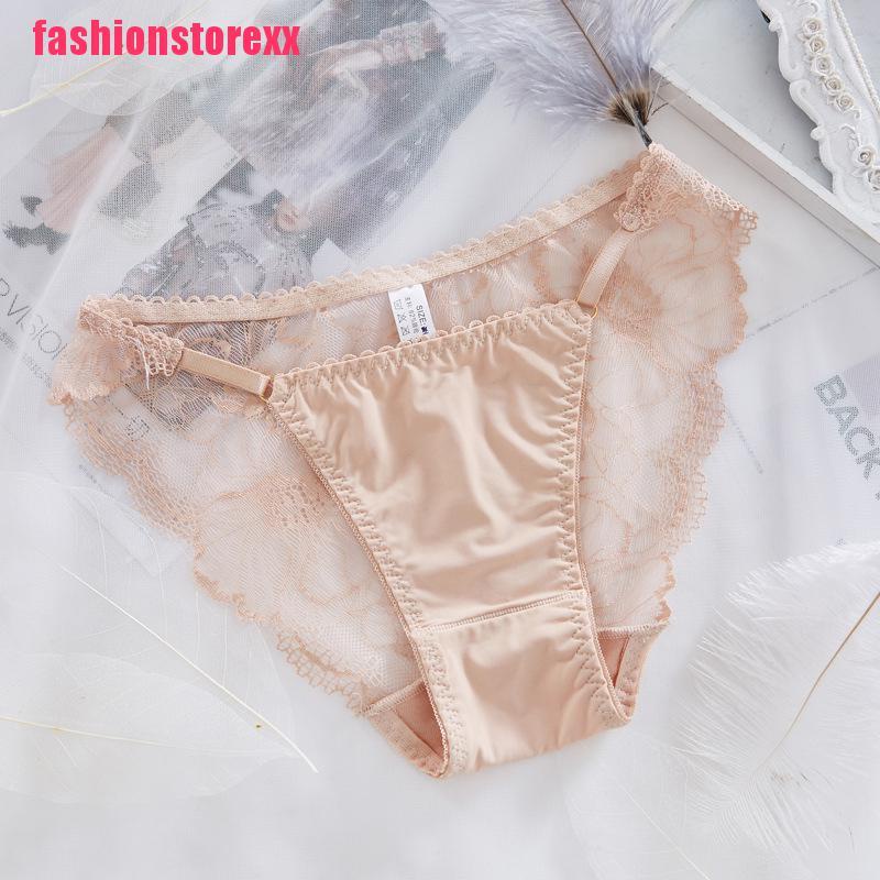 FA Sexy Transparent Panties Women Mesh Lace Solid Briefs Casual Seamless Underpanty | BigBuy360 - bigbuy360.vn