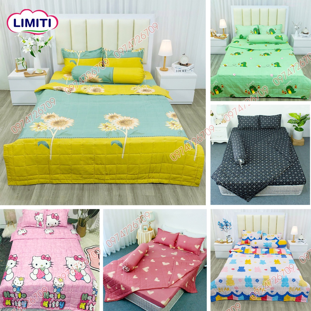 Bộ Chăn Hè Ga Gối (4 Món) Chất Liệu Poly Cotton Mềm Mát Thấm Hút Mồ Hôi Mẫu CHUỐI BÒ SỮA | BigBuy360 - bigbuy360.vn