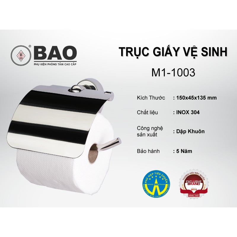 combo 04 máng giấy vệ sinh BAO M1-1003 BẢO inox 304