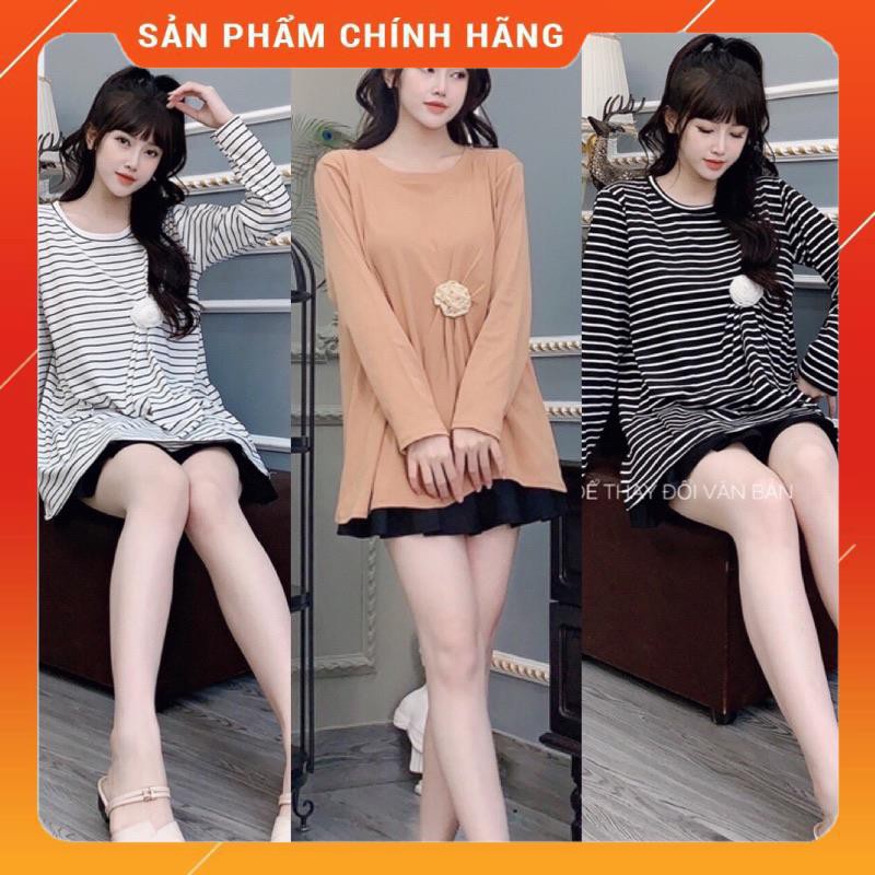 áo bầu cotton thời trang sang chảnh dành cho mẹ bầu☘hàng loại 1 chất đẹp ko bai Ko xù ko gião☘free size 43-68kg