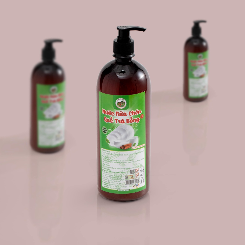 Rửa Chén Lá Quế Phổ Thông Đậm Đặc Hương Quế Trà Bồng 1 Lít