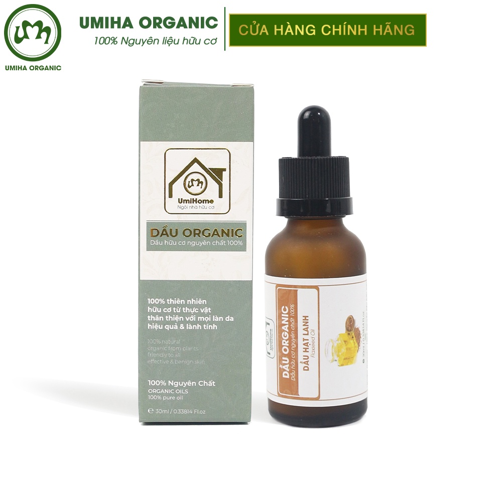 Dầu Hạt Lanh Umiha Nguyên Chất 10/30ml Ngăn Ngừa Mụn Trứng Cá Và Vẩy Nến, Giúp Căng Và Làm Mền Da