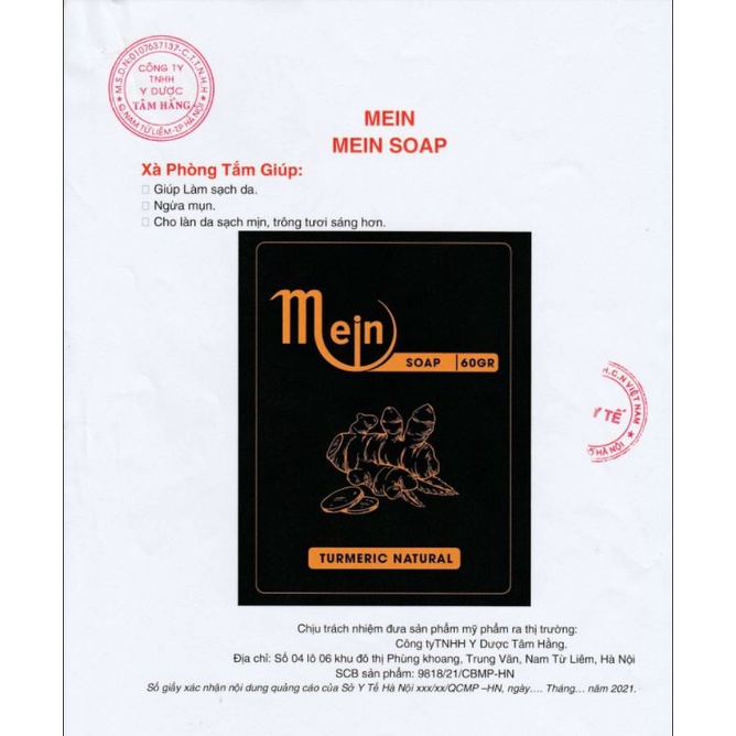 Xà Bông Nghệ MEJN Giảm Mụn Mờ Cải Thiện Da Hiệu Quả | Xà Phòng Nghệ MEJN | BigBuy360 - bigbuy360.vn