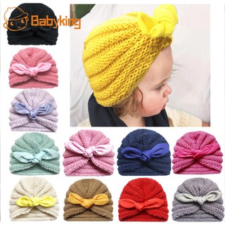 Mũ cotton thắt nơ in họa tiết dễ thương cho bé