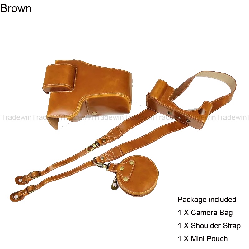 Sang Trọng Túi Da Đựng Ống Kính Máy Ảnh Fujifilm X-T4 Xt4 Với 18-135mm / Xf10-20Mm Lens / Xf16-80Mm / 16-55mm