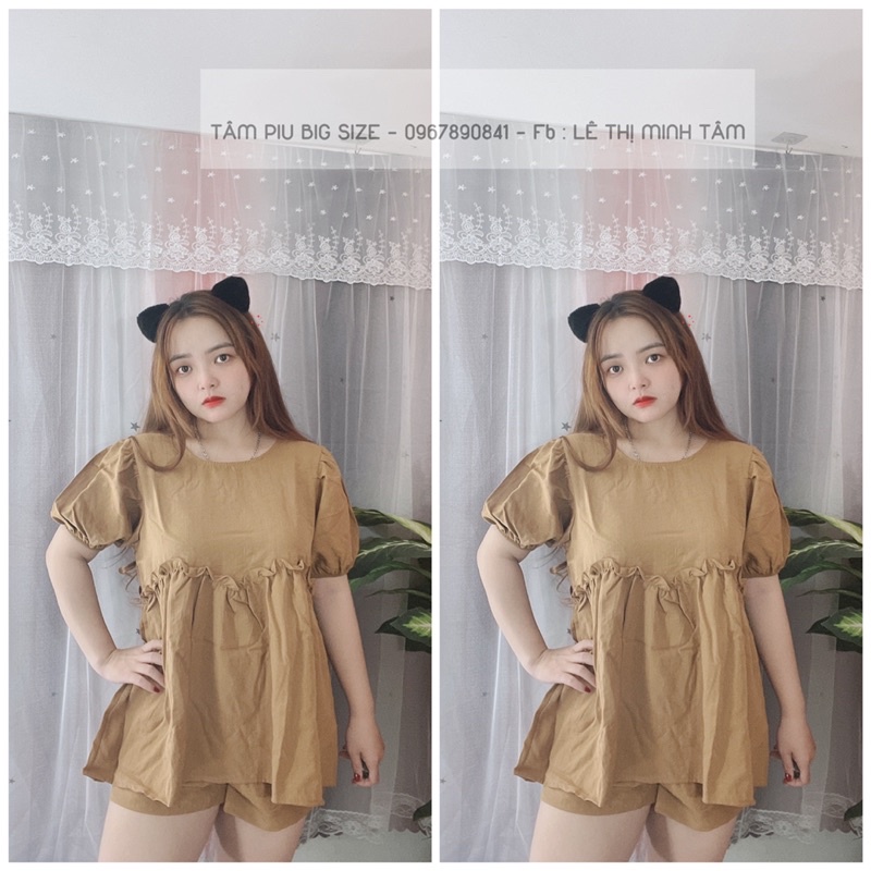 Set peplum bigsize TP 𝐇𝐈̀𝐍𝐇 𝐓𝐇𝐀̣̂𝐓 set bèo ngực bigsize (có size)🥰🥰🥰