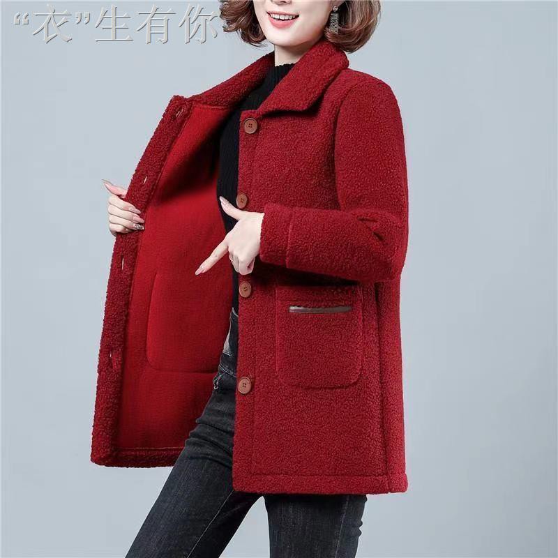 9.28✼❀Áo khoác lông cừu thời trang mùa đông cho phụ nữ trung niên 40-50 tuổi | BigBuy360 - bigbuy360.vn