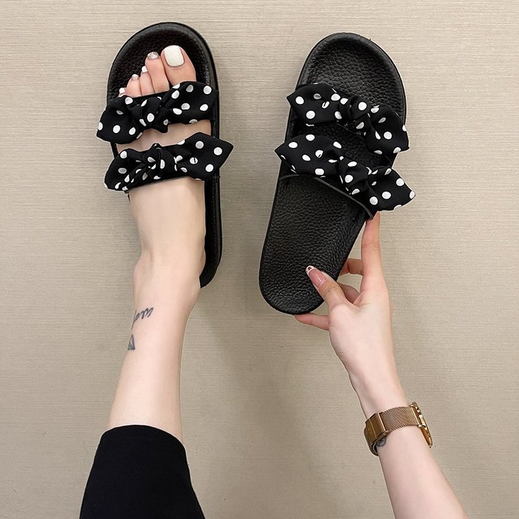 Xăng đan Nữ Đế Bằng Quai Nơ Thời Trang