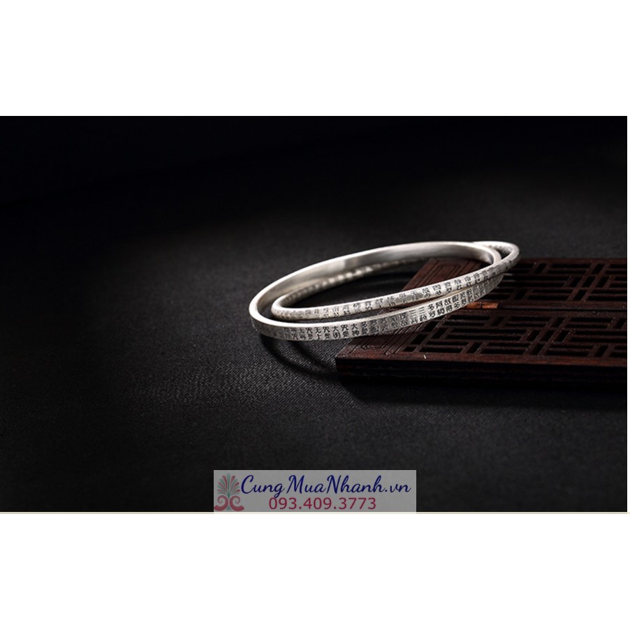 VÒNG TAY KHẮC BÁT NHÃ TÂM KINH PHẬT GIÁO - VT259