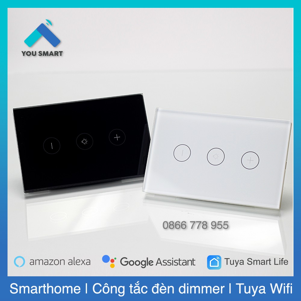 Công Tắc Wifi Điều Khiển Đèn có Dimmer chỉnh sáng tối Tuya Smart Life