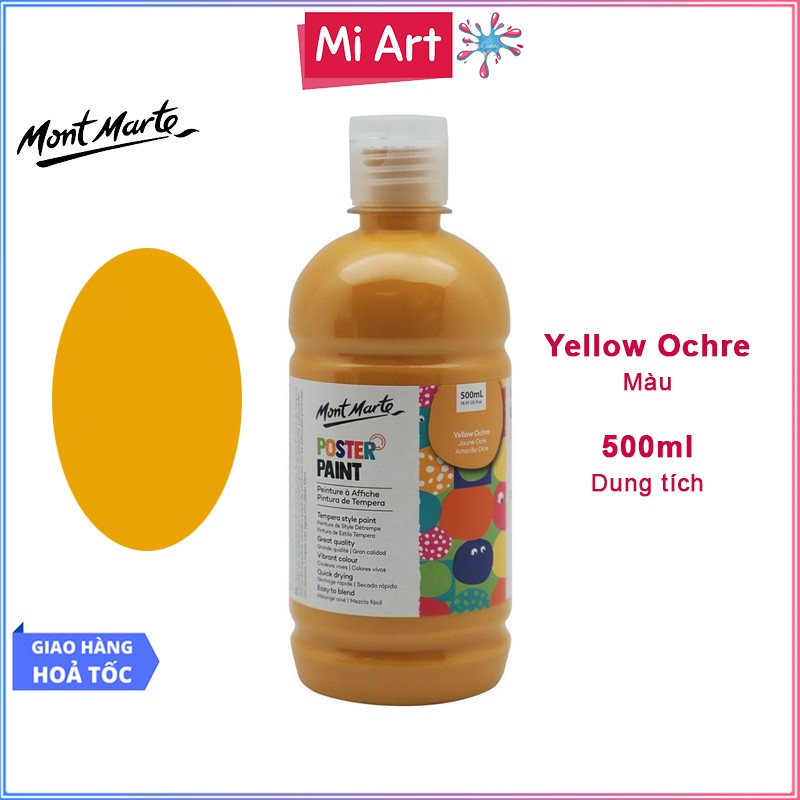 Màu Nước Poster Paint Mont Marte 500ml - Yellow Ochre - MPST0019