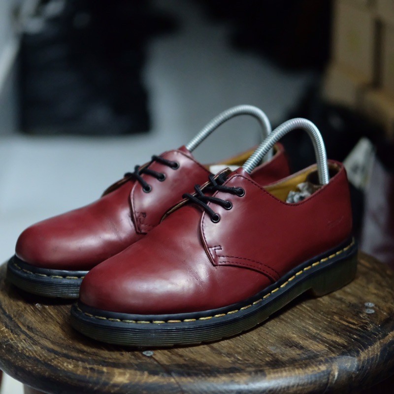 Giày Dr martens 1461 Cherry Red - Size 39 - Chính hãng đã qua sử dụng