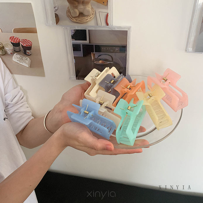 Kẹp Tóc Hình Vuông Kích Thước Lớn Đơn Giản Phong Cách Hàn Quốc