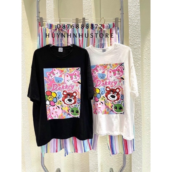 Set áo thun hoạt hình quần suông lụa xinh xắn ( quần có túi) T0