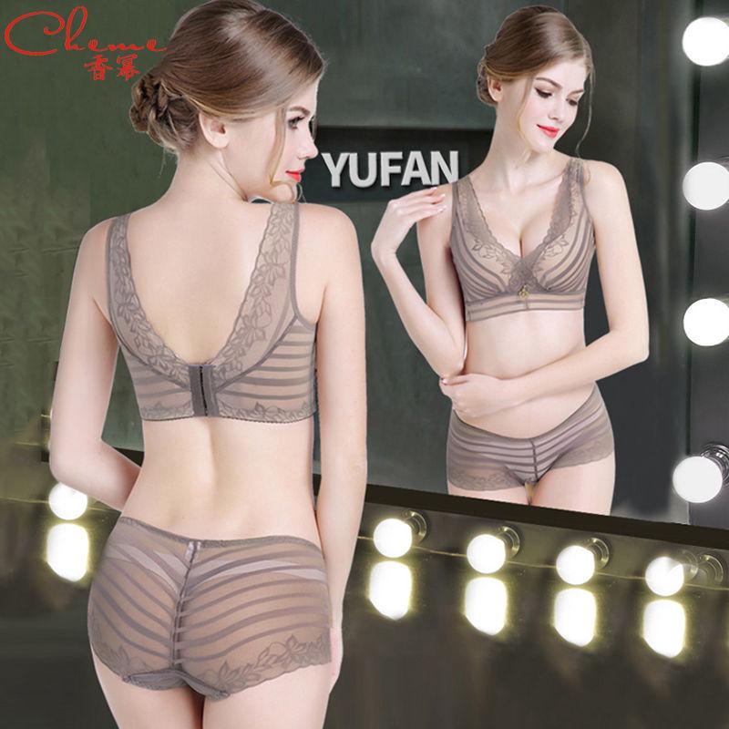 Bộ quần áo lót thiết kế ren quyến rũ siêu mỏng không vòng thép độc đáo sang trọng dành cho nữ