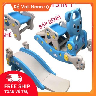Bập bênh 3 in 1 Cầu Trượt Xích Đu Cho Bé Loại 1 Sẵn Hàng