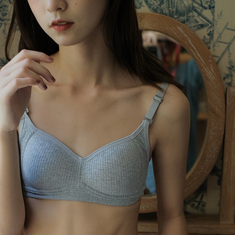 Áo Lót Nâng Ngực Không Gọng Không Đường May Thoáng Khí Thoải Mái Dành Cho Nữ Sinh