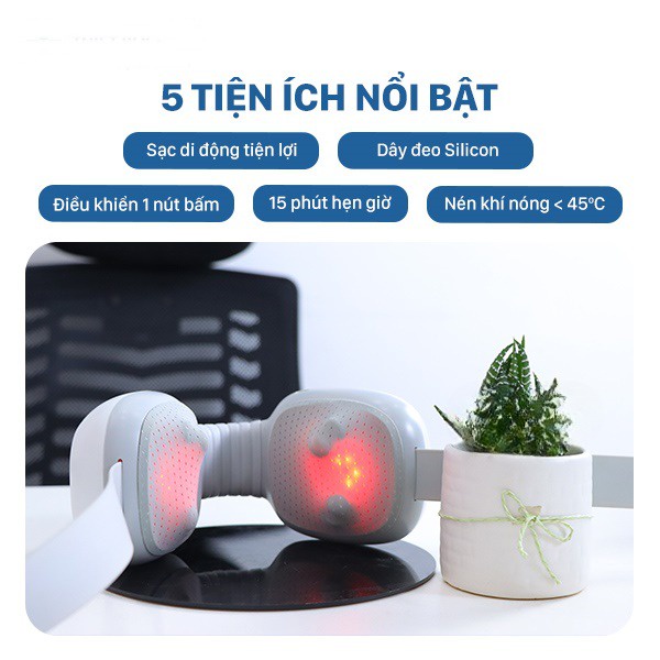 Máy massage cổ,máy matxa cổ có chườm nóng,thư giãn sau ngày làm việc mệt mỏi
