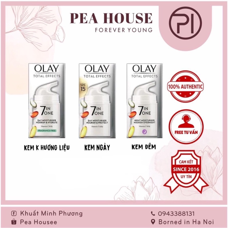 KEM DƯỠNG OLAY NGÀY VÀ ĐÊM CHỐNG 7 DẤU HIỆU LÃO HOÁ