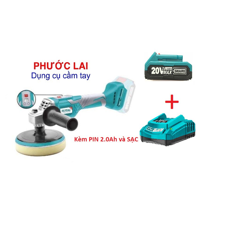 Máy đánh bóng dùng pin 20V 150mm Total TAPLI2001