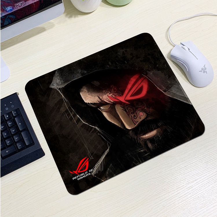 Lót chuột, pad chuột 21x26 AUS-ROG One Piece in 3d đẹp bo viền chắc chắn
