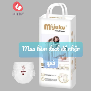 Bỉm Mijuku xuất Nhật quần/dán đủ size, bịch 50 miếng S50/M50/L50/XL50/XXL50/XXXL50