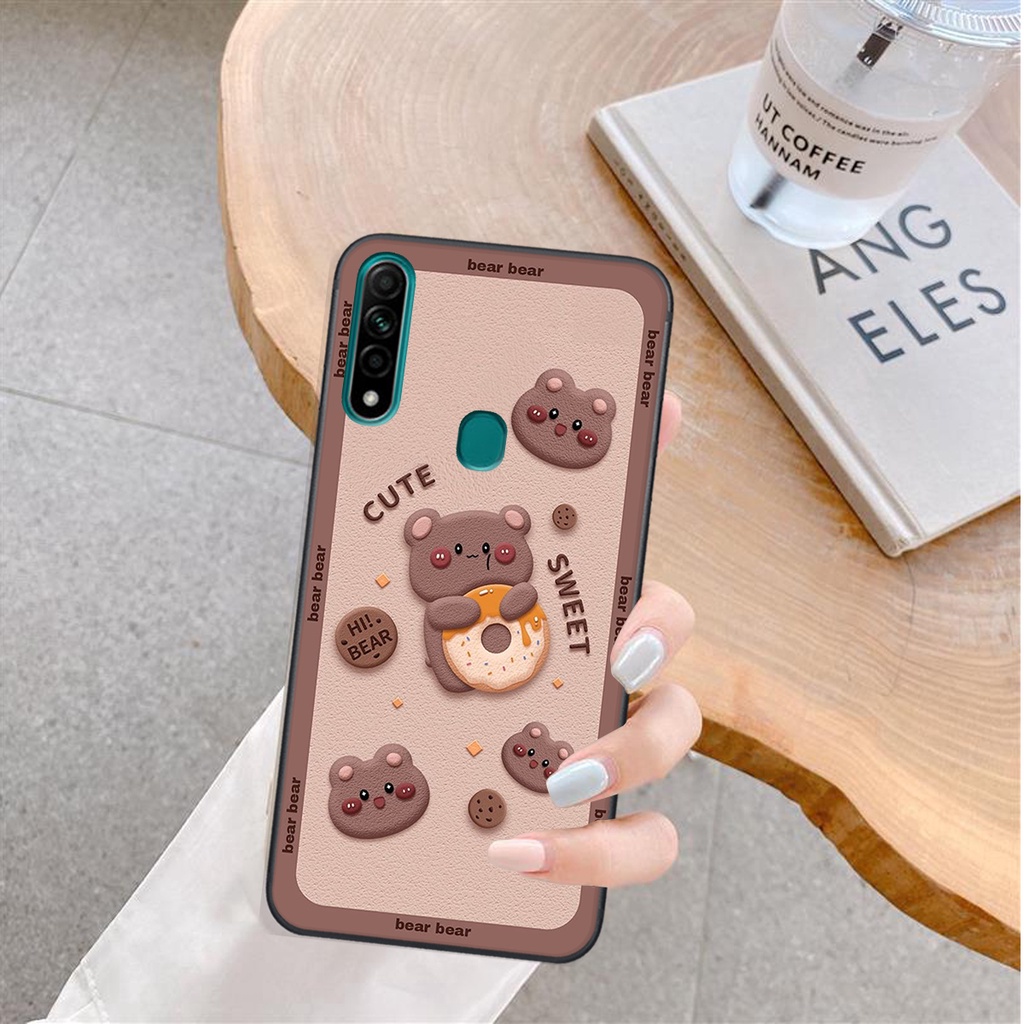 Ốp lưng Oppo A31 in hình Gấu nâu - hồng, Gấu Be@rick  cực CUTE, DỄ THƯƠNG